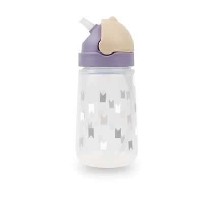 MATT kid straw bottle-purple+milk tea & crown