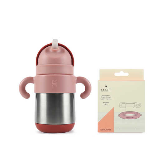 MATT thermal GO gift set - dusty rose + brick red