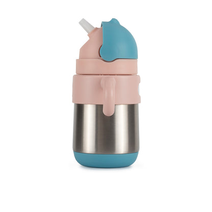 MATT thermal straw bottle-arctic+blush