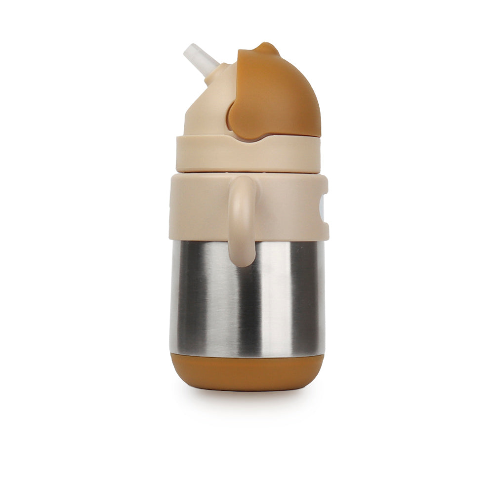MATT thermal straw bottle-caramel+milk tea
