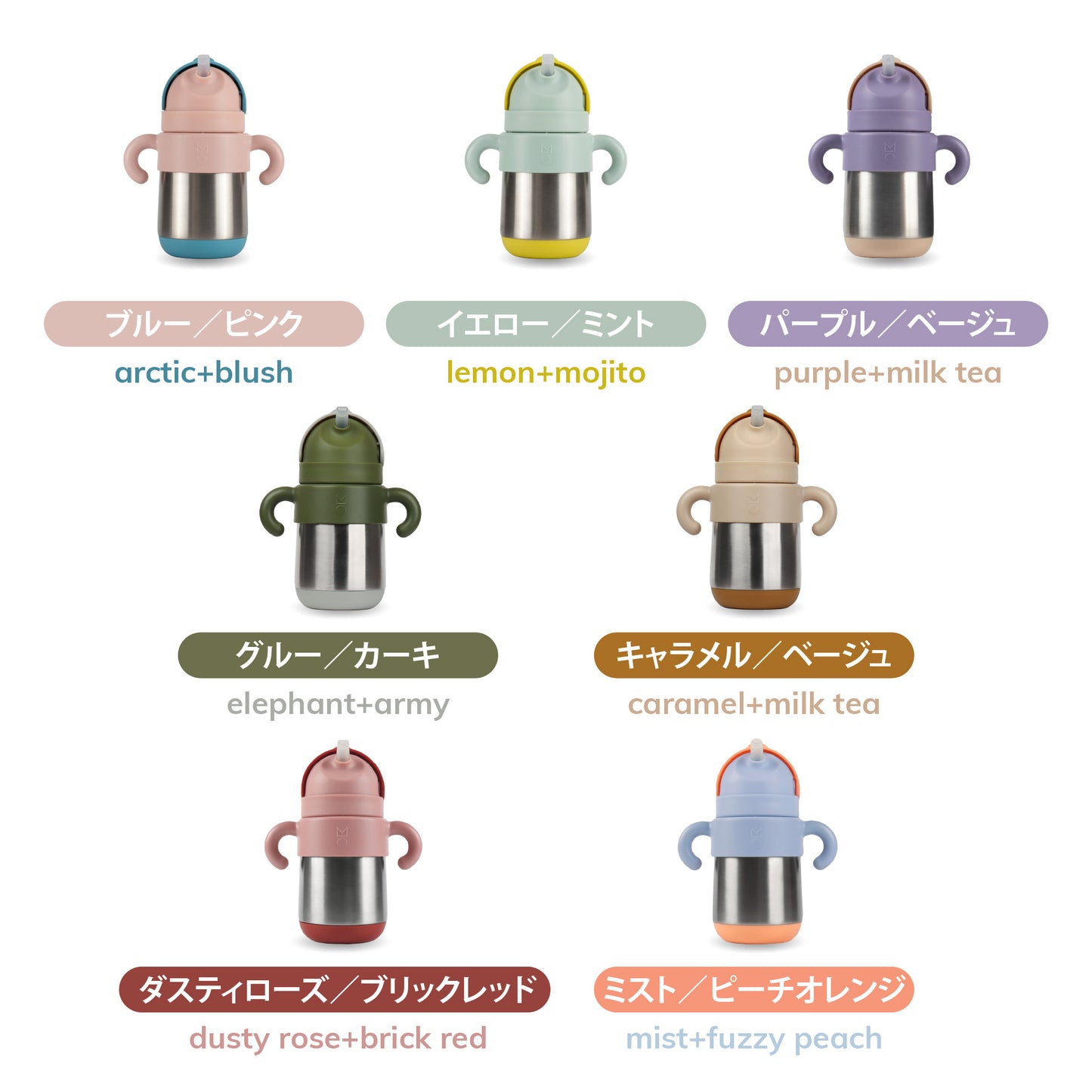 MATT サーモボトル　イエロー／ミント