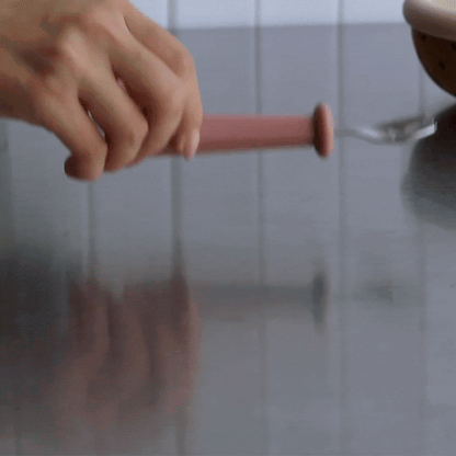 NANA spoon and fork set - milk tea+dusty rose