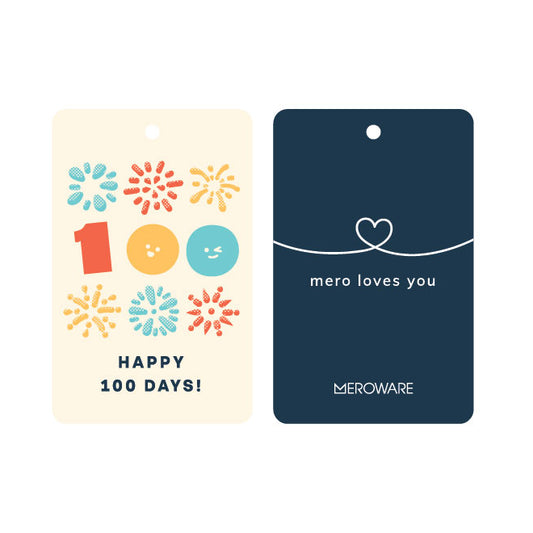 【ラッピングF】メッセージタグ - HAPPY 100 DAYS!